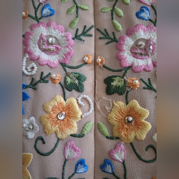 Needle & Thread fully beaded embroidered floral sleeveless shift mini dress 2 - Picture 9 of 13